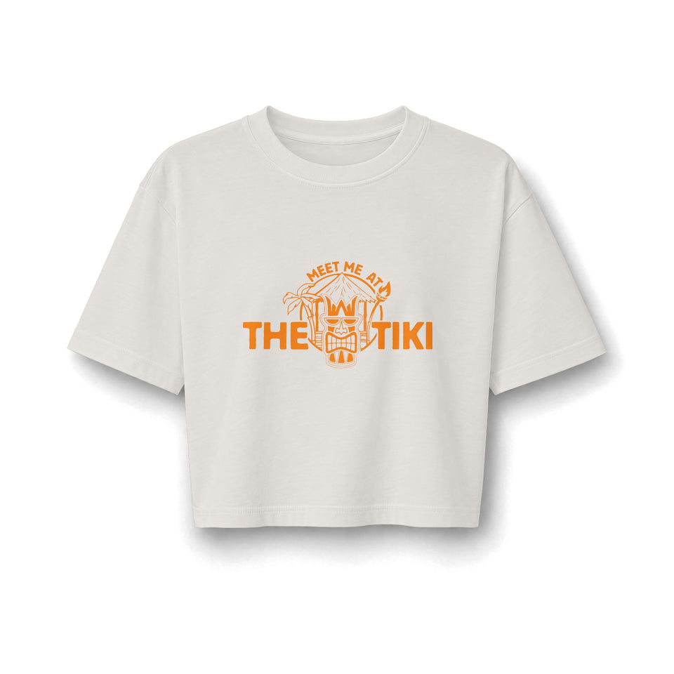 Meet Me at The Tiki Crop Top (American Apparel)